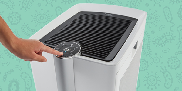 TruSens Air Purifier being powered on